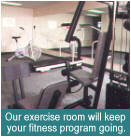 Fully equipped exercise room