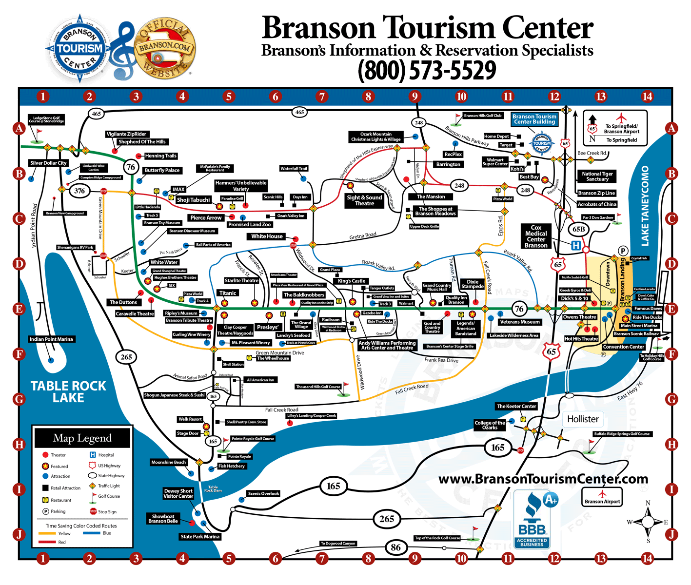 Map of Branson