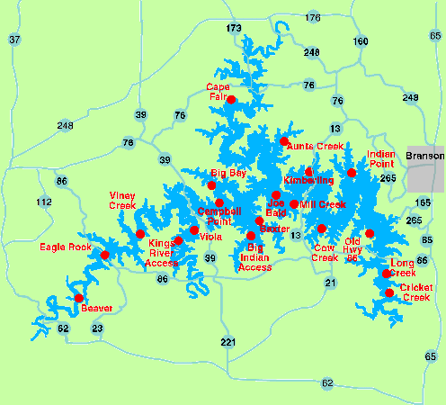 Table Rock Lake Fishing Maps