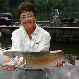 Carolyn Parker Rainbow Trout - Fishing in Branson MO