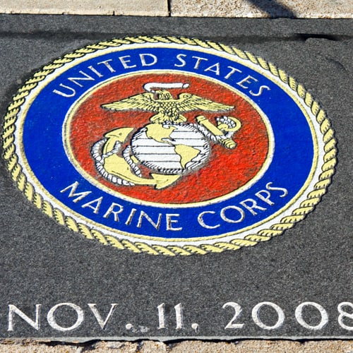U.S. Marine Corps Sidewalk Memorial Block.