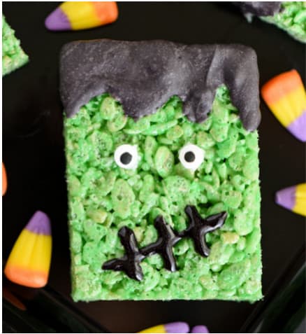 Frankenstein Rice Krispie Treat