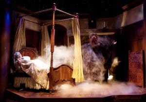 Scrooge and one of his terrifying ghosts!