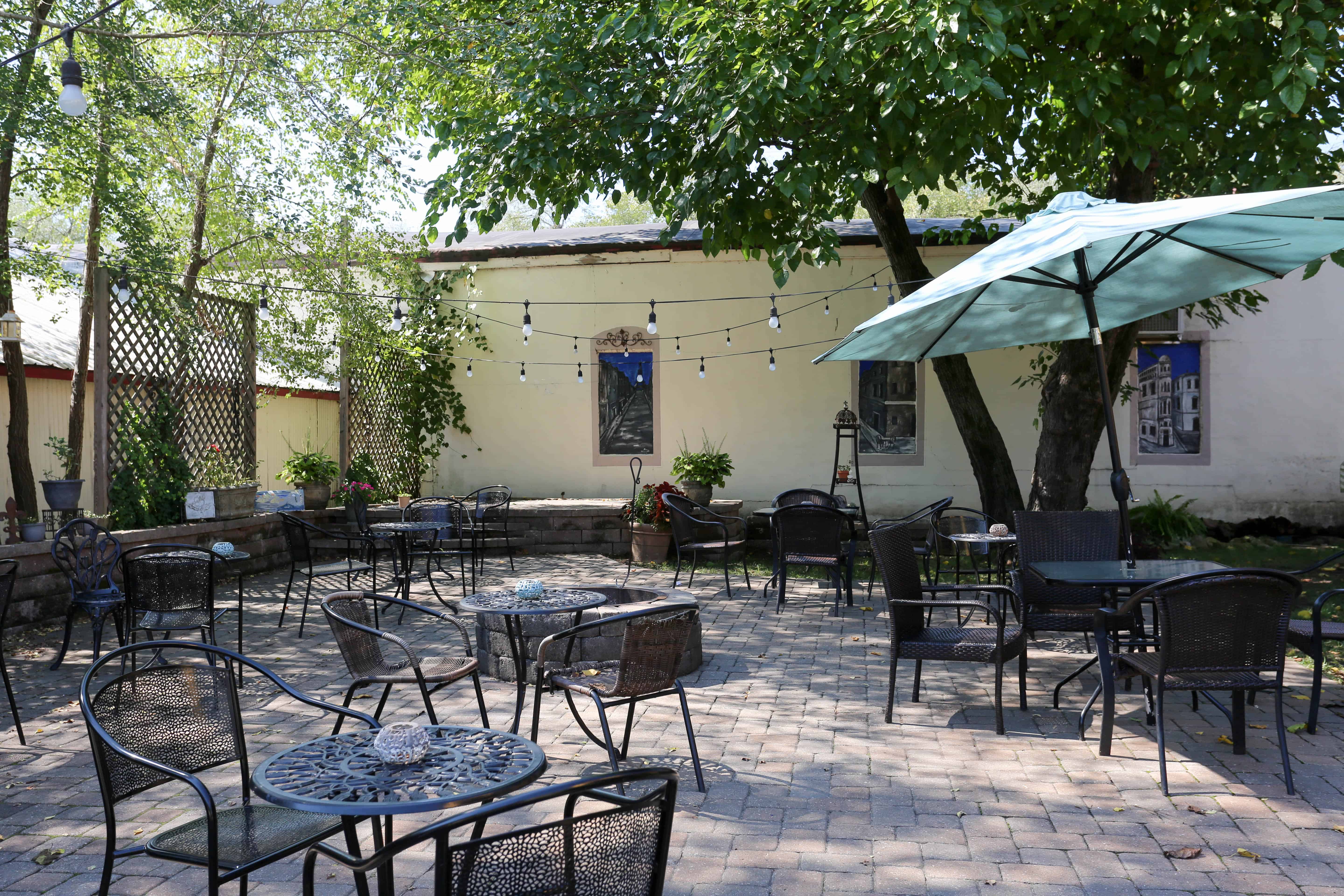 Vintage Paris outdoor patio seating