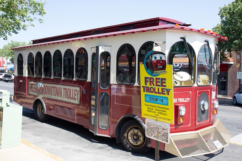 Branson trolley downtown